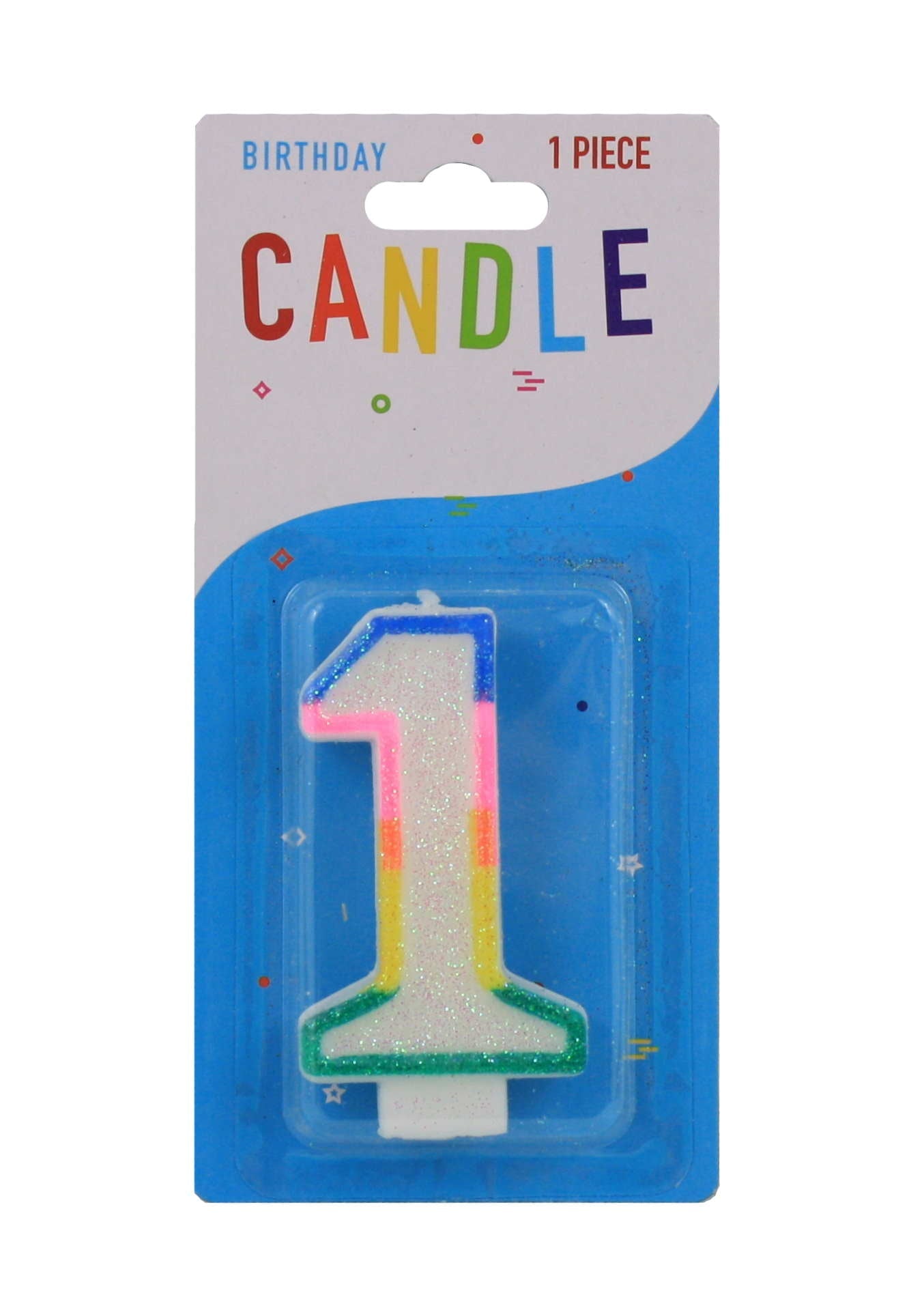 Bougie d'anniversaire colorée - 1