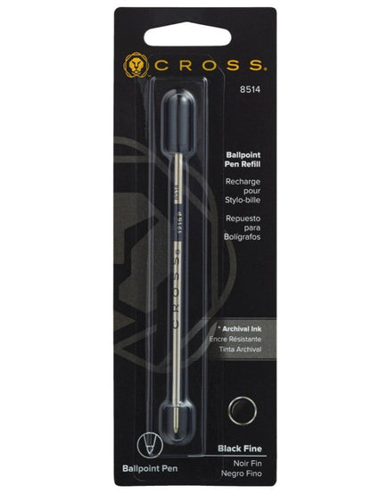 A.T. Cross Ballpoint Pen Refill Black Fine, single pack in blister packaging on Tampa Home & Garden Store