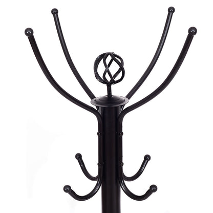Metal Coat Rack with 12 Hooks