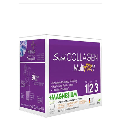 Suda Collagen Multiform purple box with 30 sachets hyaluronic acid on Tampa Home & Garden Store