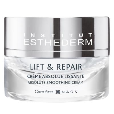Esthederm Lift & Repair Absolute Smoothing Cream in a glass jar with silver lid on Tampa Home & Garden Store