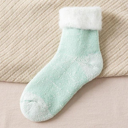 Stevvex crew sock mint green merino wool thick warm unisex on Tampa Home & Garden Store