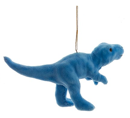 Ornement dinosaure duveteux et coloré -