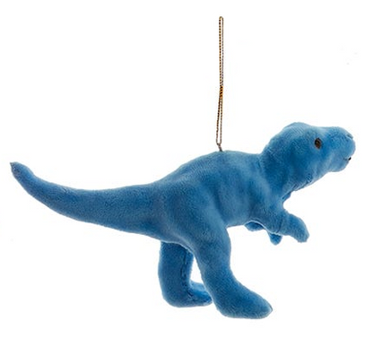 Ornement dinosaure duveteux et coloré -
