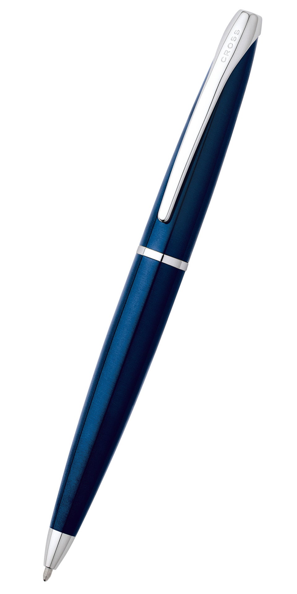 ATX Translucent Blue Lacquer Ballpoint Pen by A.T. Cross with chrome clip on Tampa Home & Garden Store