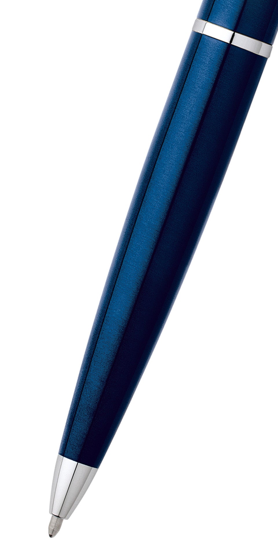 ATX Translucent Blue Lacquer Ballpoint Pen by A.T. Cross, blue barrel with chrome trim on Tampa Home & Garden Store