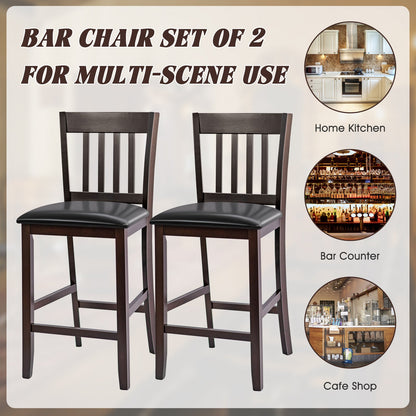 DirectDeals 25-in set of 2 bar stools with rubber wood legs on Tampa Home & Garden Store