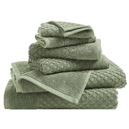 Cotton Diamond Waffle Weave Bath Towel Set