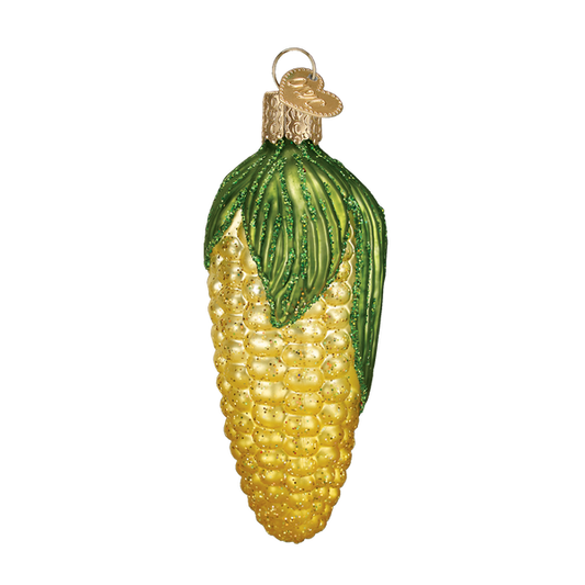 Ear Of Corn Glass Ornament - Tampa Home & Garden Store