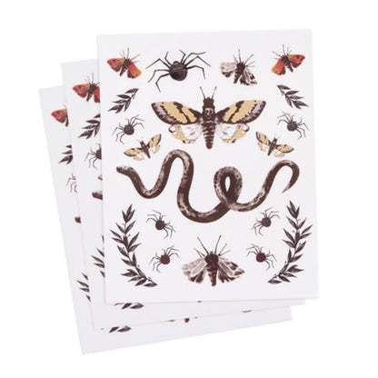 Martha Stewart Halloween Embellishment Stickers set of 3 sheets with spider and moth designs on Tampa Home & Garden Store