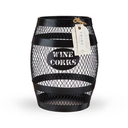 Modern Metal Barrel Cork Holder and Home Decor