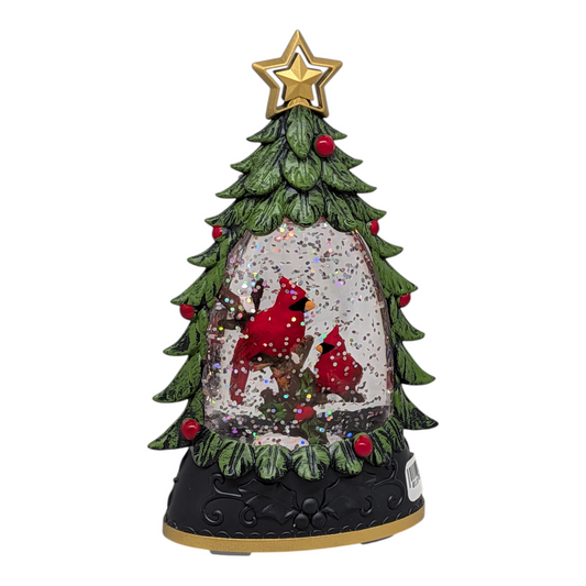 Sapin lumineux scintillant - 15 cm - Cardinal