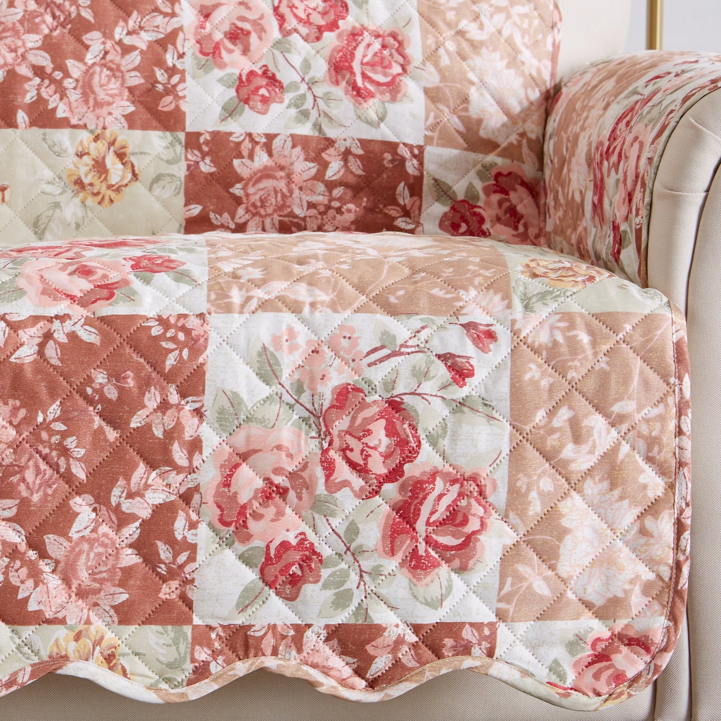 Stylish Floral Patchwork Cover and Protector