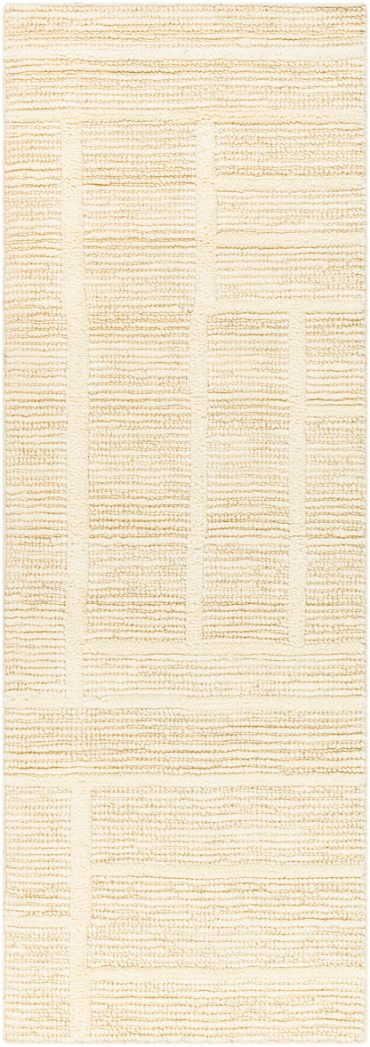 Kelburn Area Rug cream boucle texture with subtle geometric grid pattern on Tampa Home & Garden Store