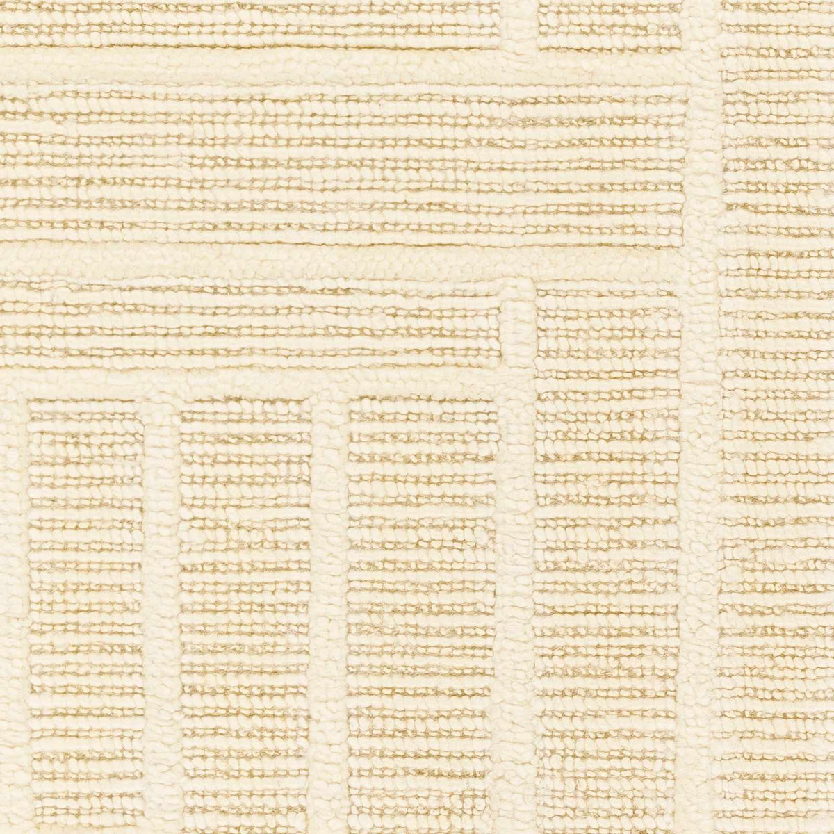 Kelburn Area Rug by Boutique Rugs in cream beige woven texture with geometric blocks on Tampa Home & Garden Store