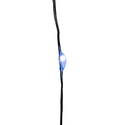 50-Light Battery-Operated Cool White LED Green Wire Fairy Lights