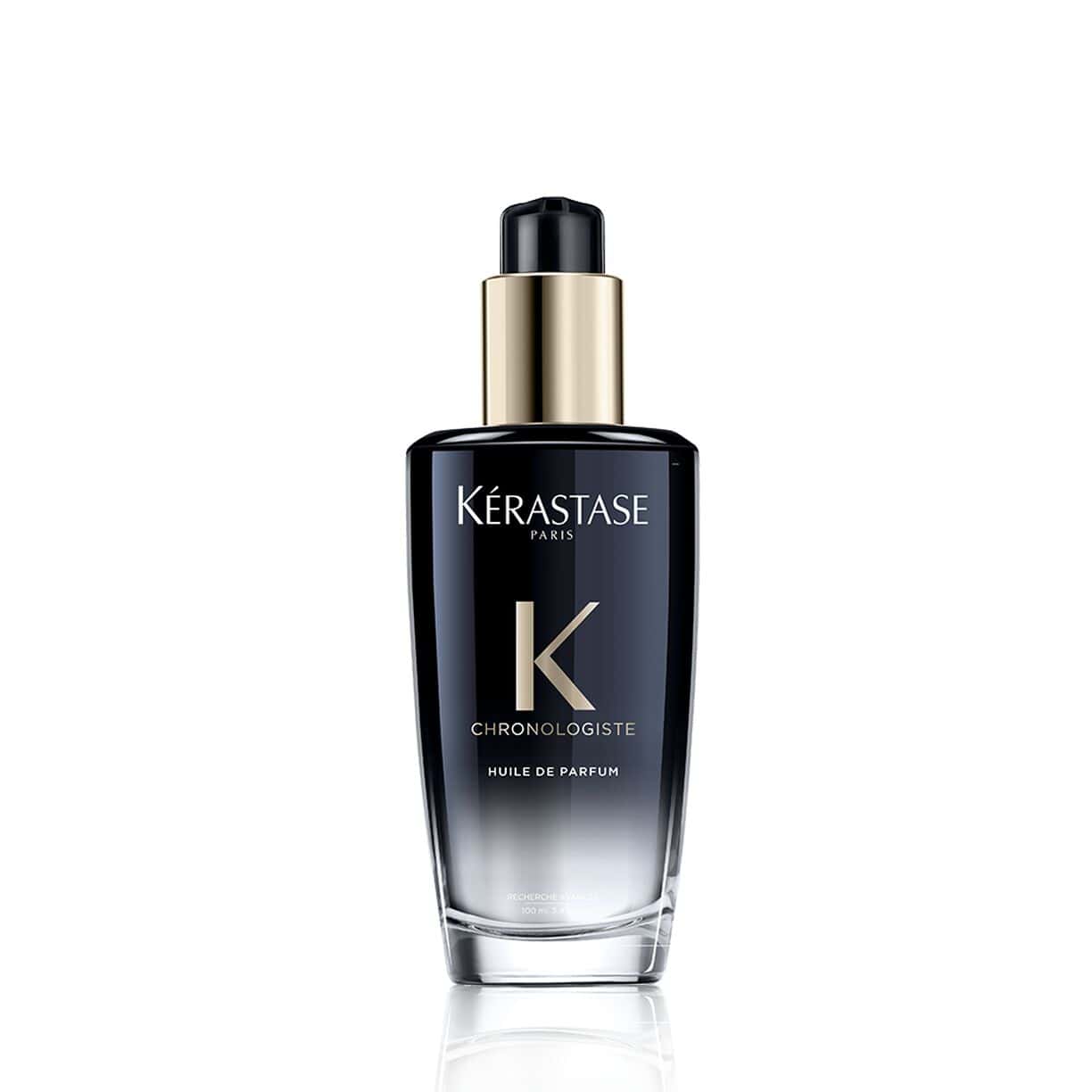 Kérastase Chronologiste L'Huile De Parfum Hair Oil 3.4 oz with black gold-pump finish on Tampa Home & Garden Store