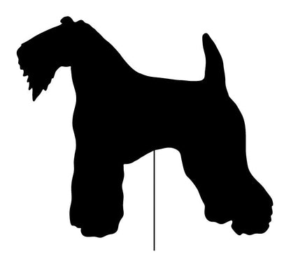 Kerry Blue Terrier memorial wall art silhouette in black by Rustica Ornamentals on Tampa Home & Garden Store