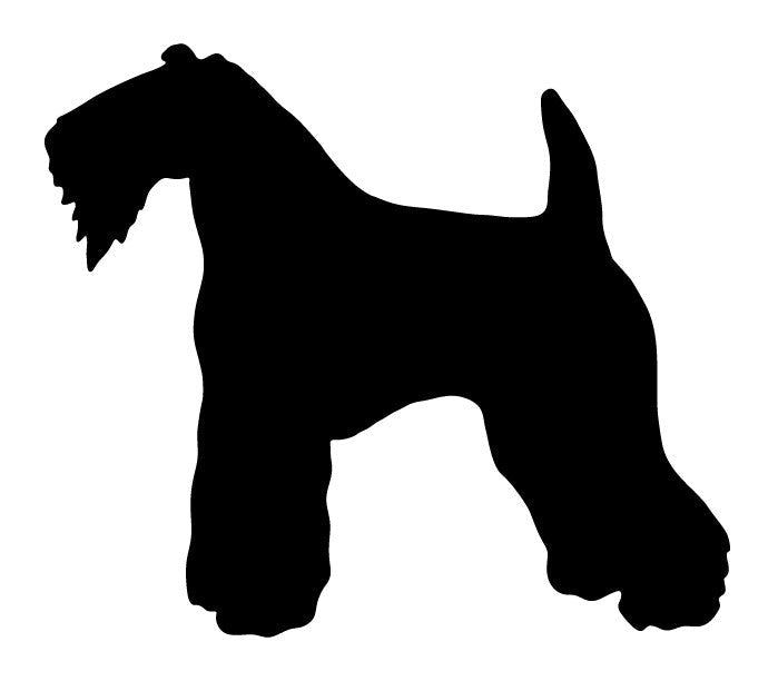 Kerry Blue Terrier memorial wall art silhouette in black by Rustica Ornamentals on Tampa Home & Garden Store