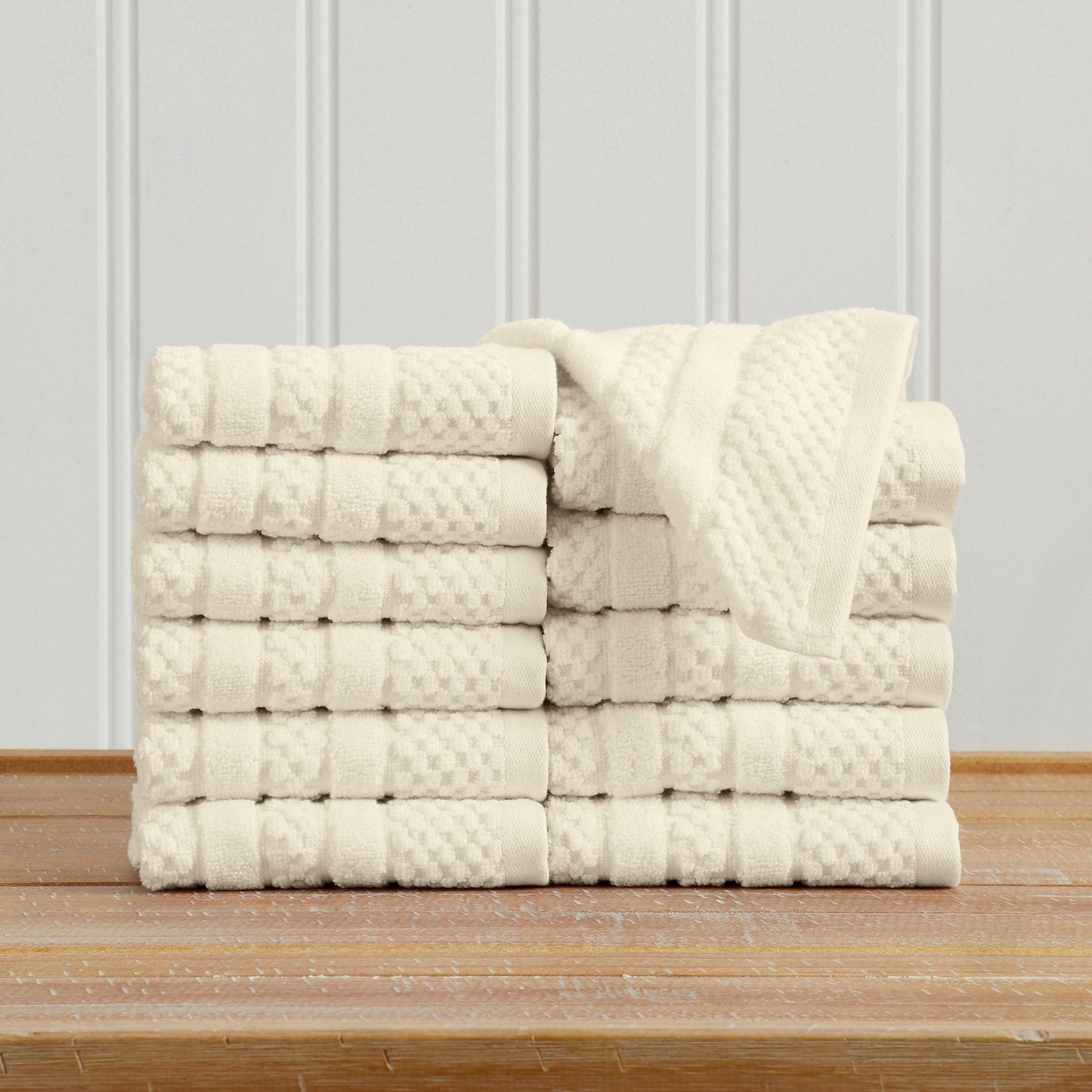 Premium Cotton Checkered Jacquard Towel for Bath
