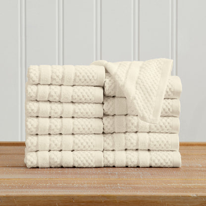 Premium Cotton Checkered Jacquard Towel for Bath