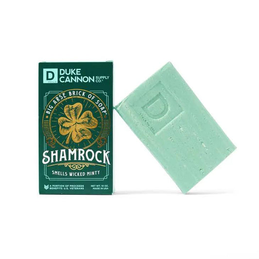 Duke Cannon Shamrock Big Arse Brick Soap bar, green mint scent on Tampa Home & Garden Store