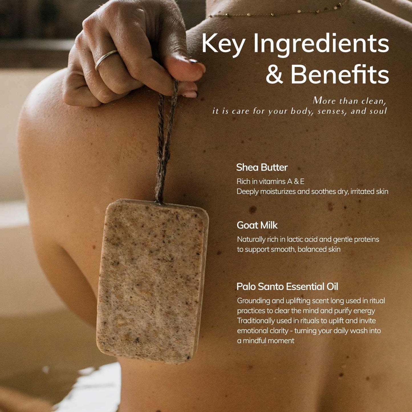 LIMITED Palo Santo Exfoliating Massage Bar Soap - Hand-wrapped Version