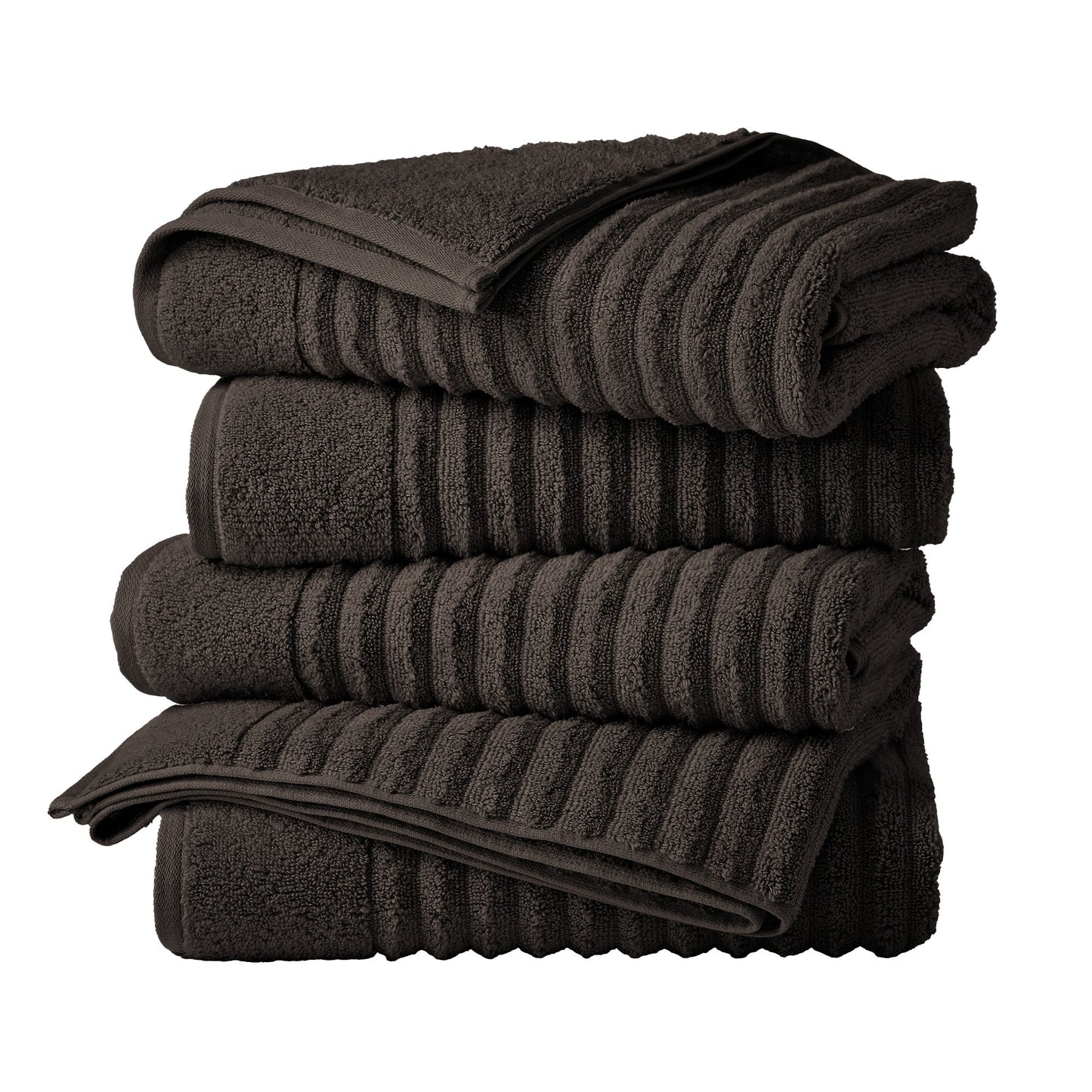 Luxury Combed Cotton and Ribbed Bath Towels