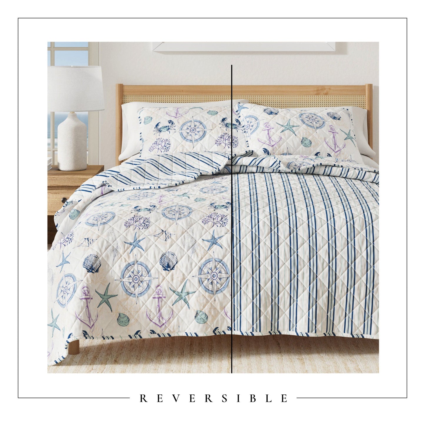Azure Soft Blue and Lightweight Quilt Set