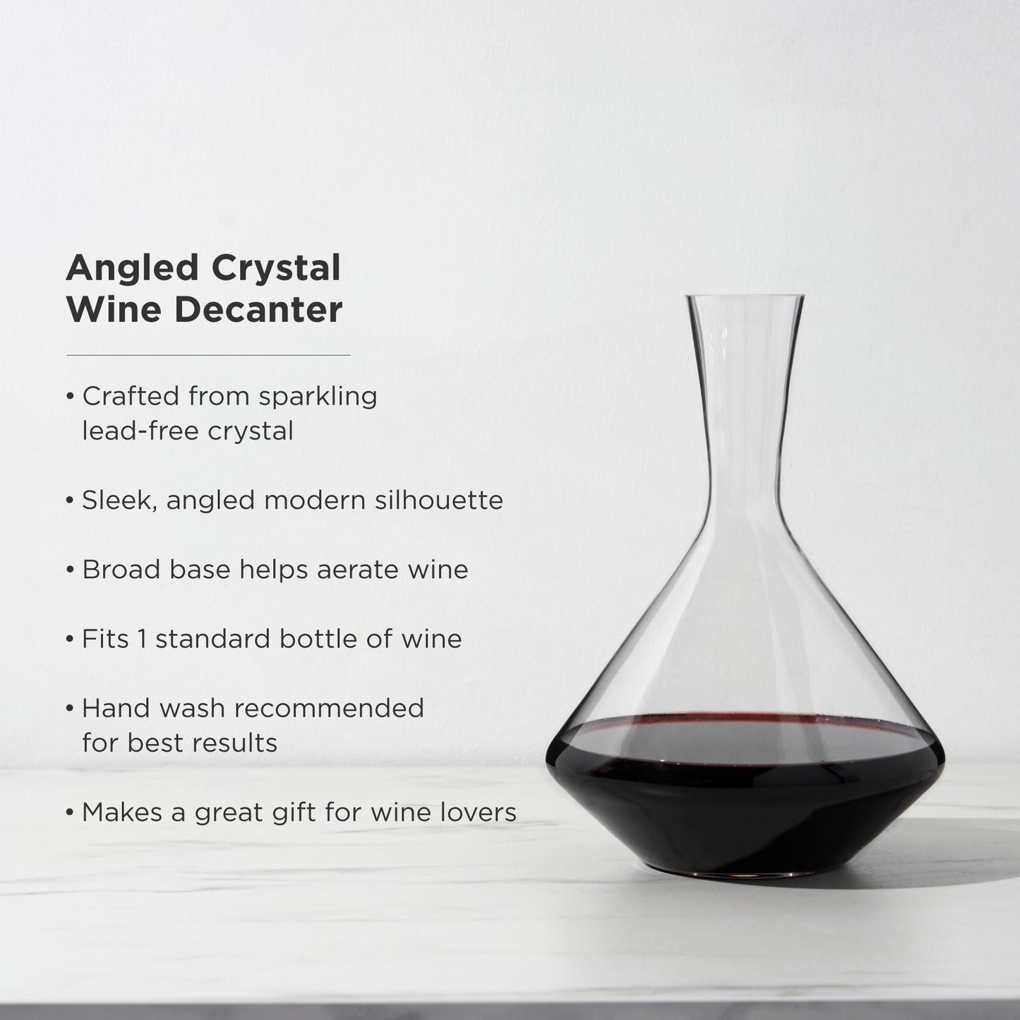 Raye Angled Crystal and Premium Wine Decanter