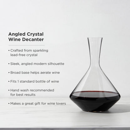 Raye Angled Crystal and Premium Wine Decanter
