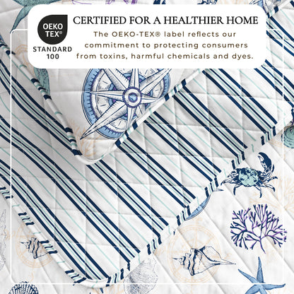 Azure Soft Blue and Lightweight Quilt Set