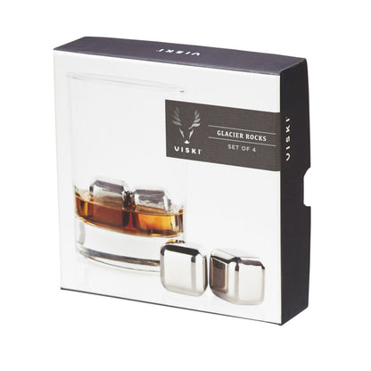 Stainless Steel Whiskey Ice Cubes and Pouch