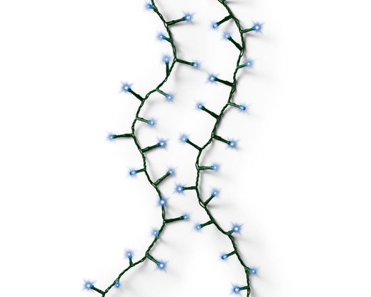 Guirlande lumineuse LED effet riz scintillant - 1000 LED - Fil bleu et vert