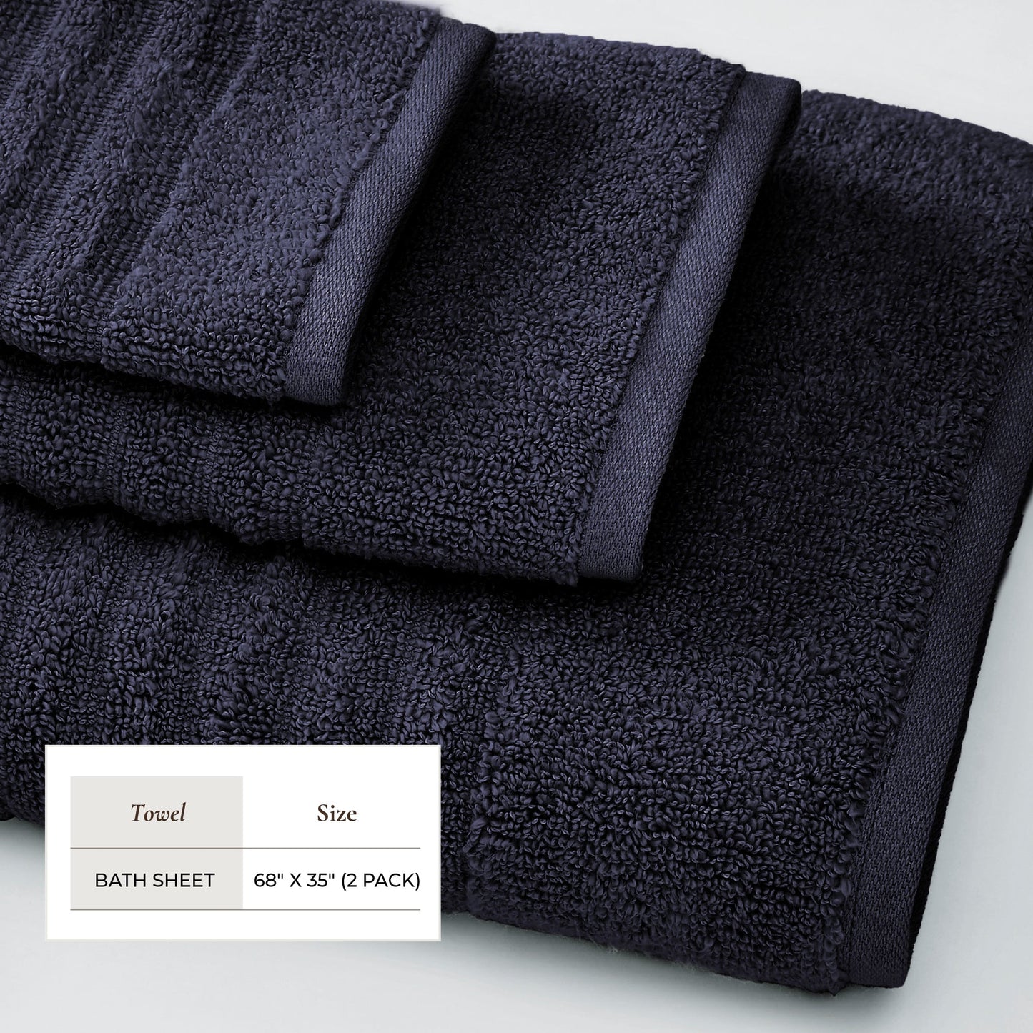 Luxury Combed Cotton and Ribbed Bath Towels