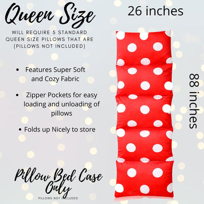 Play Set: Kids Christmas Gifts Set with red polka dot pillow covers for pretend play on Tampa Home & Garden Store