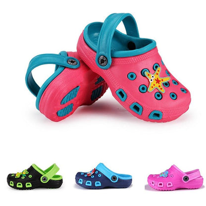 Kids Slippers Stevvex 4-color breathable anti-slip toddler sandals with strap pink blue navy on Tampa Home & Garden Store