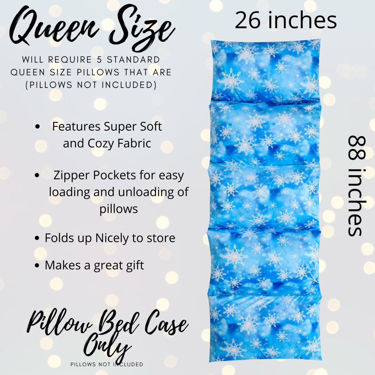 Play Set Snowflake Teepee Bundle blue pillow bed case 88in by Chicky Chicky Bling Bling on Tampa Home & Garden Store