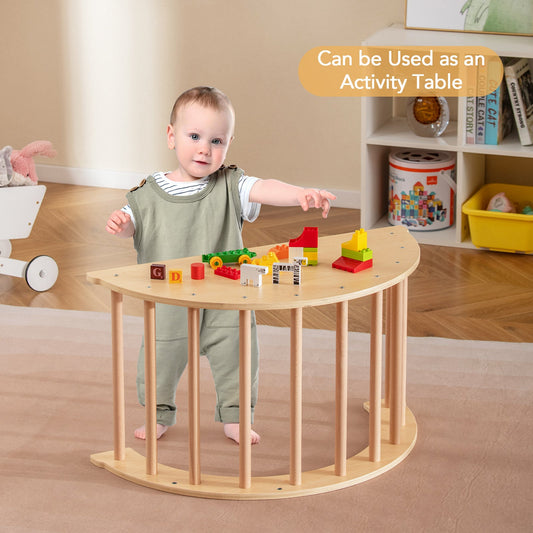 Kids Climbing Arch with Cushion Montessori Arch Climber/Rocker for Toddlers - Tampa Home & Garden Store