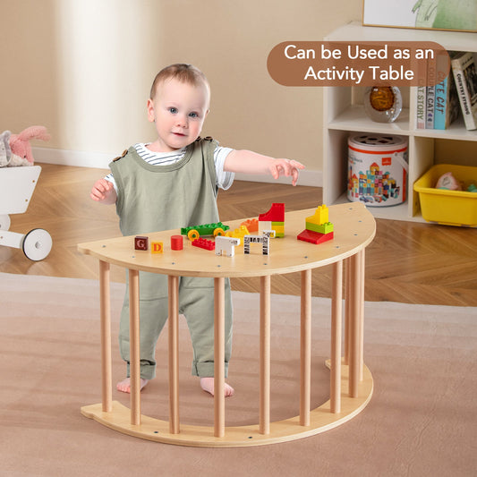 Kids Climbing Arch with Cushion Montessori Arch Climber/Rocker for Toddlers - Tampa Home & Garden Store