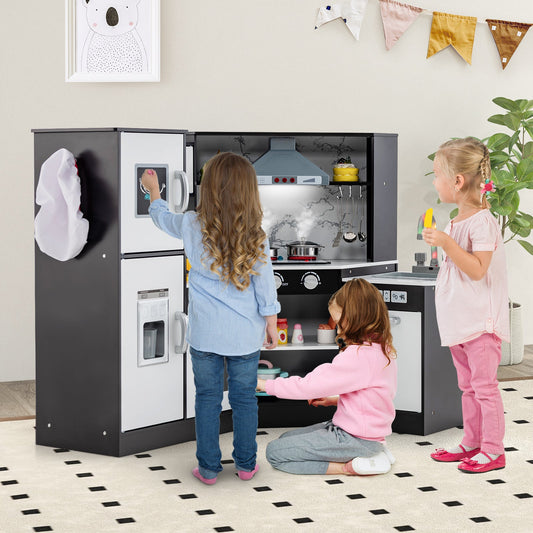 Kids Corner Pretend Kitchen Playset with Separated Washing Basin - Tampa Home & Garden Store