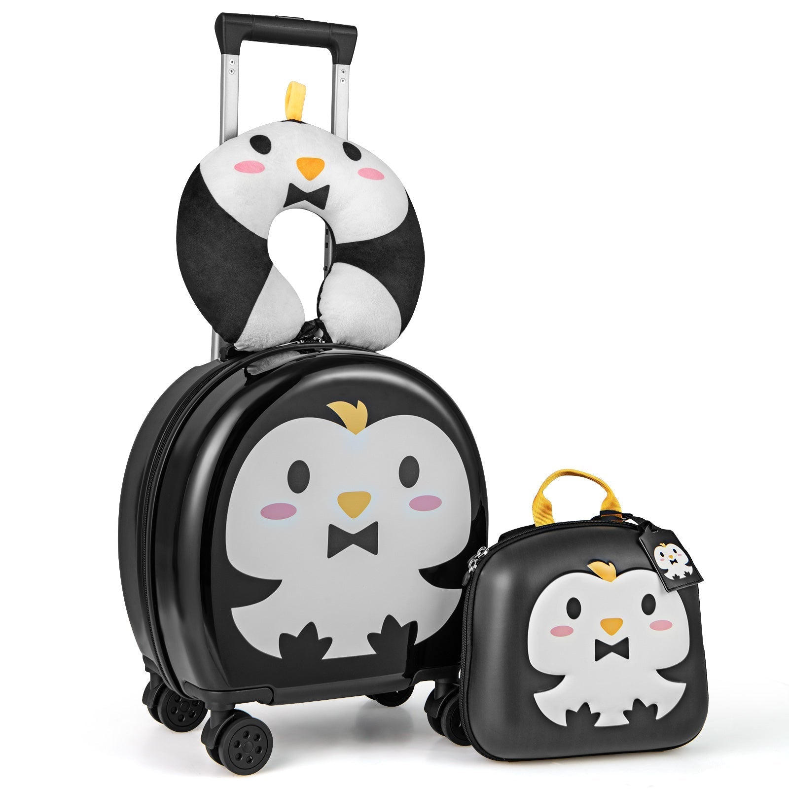 GemGear kids luggage set with penguin designs: 14in hardside spinner & 10in backpack on Tampa Home & Garden Store