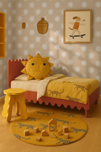 Sol Wallpaper, tan & white