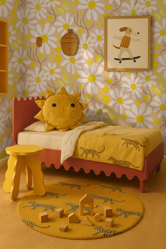 Spring Daze Wallpaper, peach - Tampa Home & Garden Store