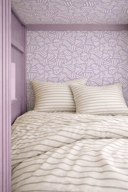 Simple Stripes Wallpaper, lavender