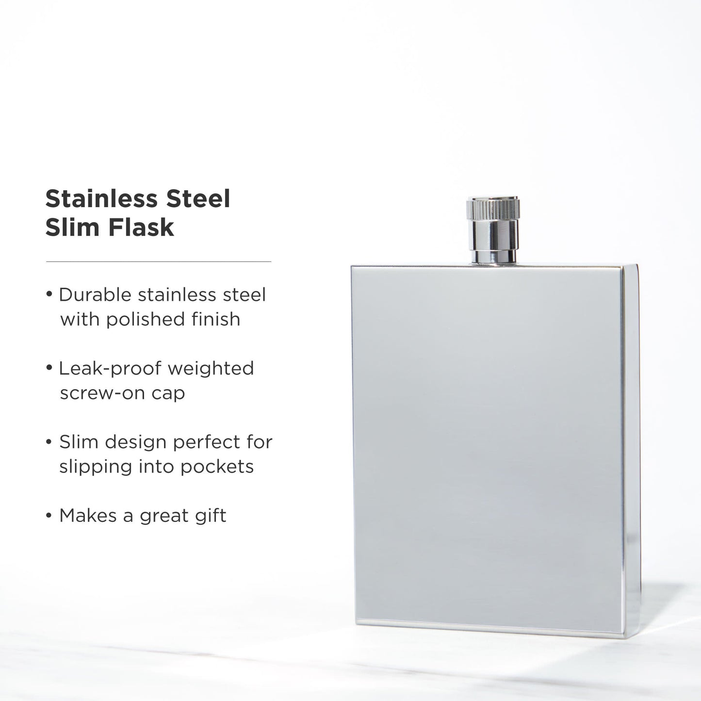 Harrison Stainless Steel and Compact Flask