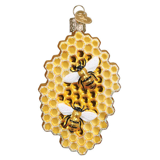 Honeycomb  Glass Ornament - Tampa Home & Garden Store