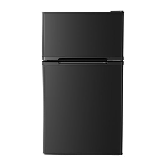 Kismile 3.2 Cu Ft mini fridge with freezer, black compact fridge with bottom freezer drawer on Tampa Home & Garden Store