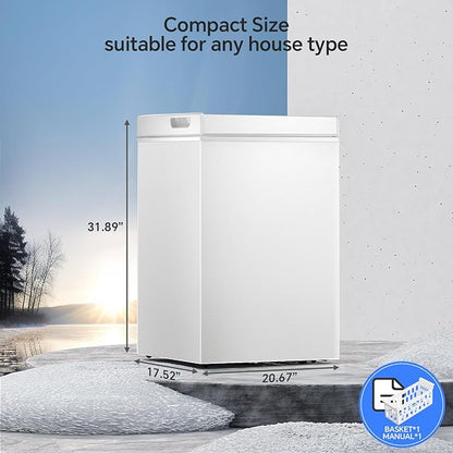 Kismile Chest Freezer 7.0 cu ft white freestanding chest freezer on Tampa Home & Garden Store
