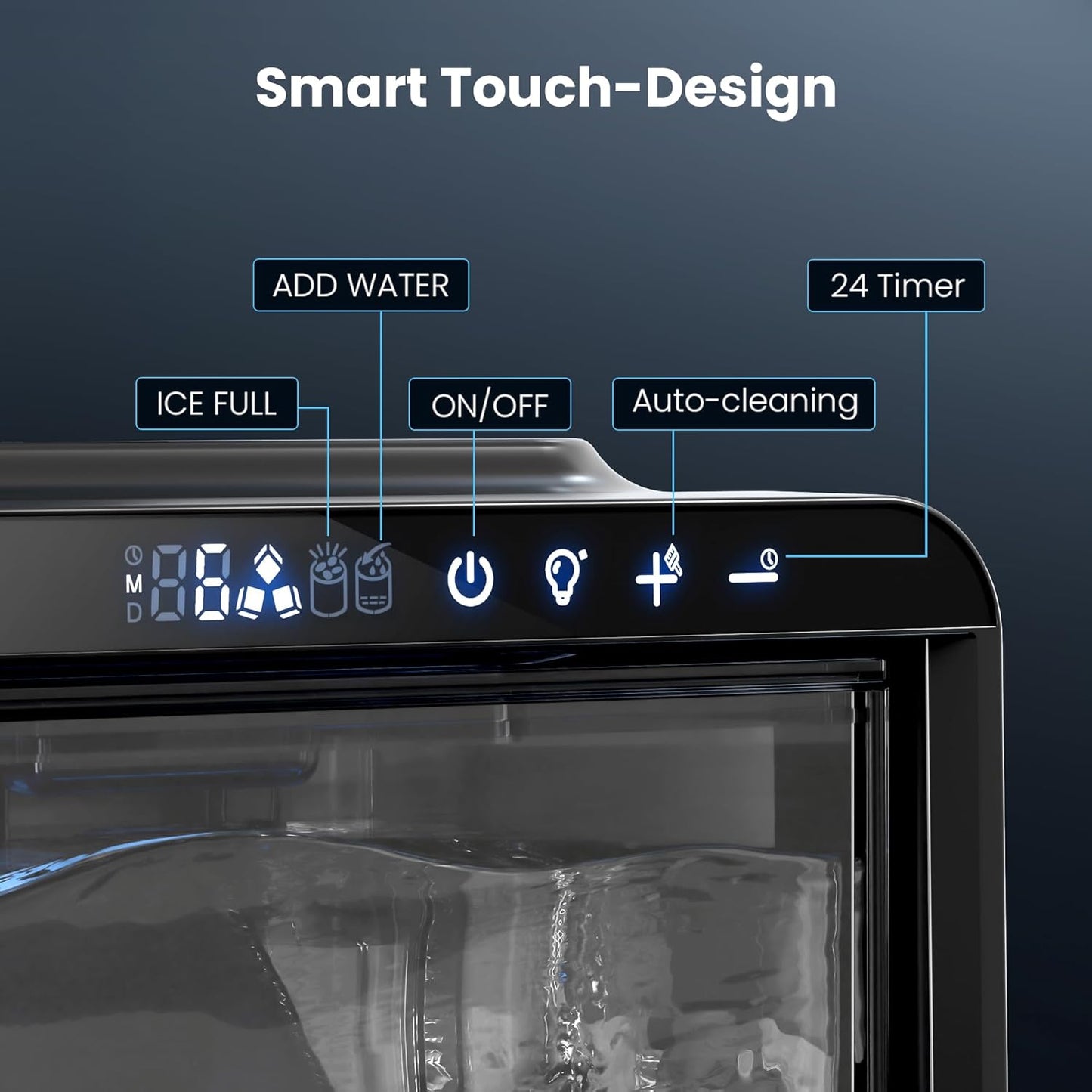 Máquina para hacer cubitos de hielo cuadrados transparentes Kismile 58003RIM0 